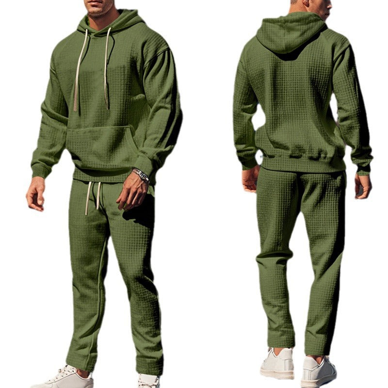 Herren lässiger Kapuzenpullover mit strukturiertem Design und praktischen Taschen R&B