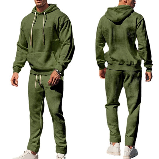 Herren lässiger Kapuzenpullover mit strukturiertem Design und praktischen Taschen R&B