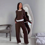 Damen gemütliches Freizeit-Set mit sportlichem Design R&B