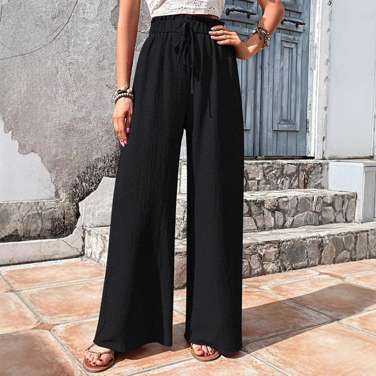 Damen Weite Sommerhose mit elastischem Bund und seitlichen Taschen R&B