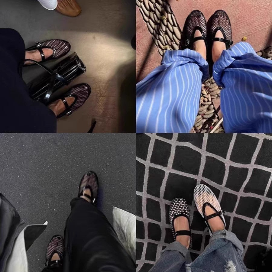 Damen Ballerinas mit funkelnden Strassverzierungen R&B