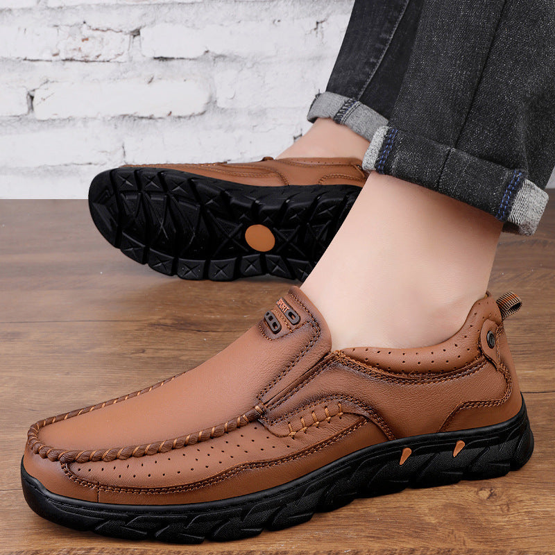 Damen Elegante und bequeme Leder Slipper R&B