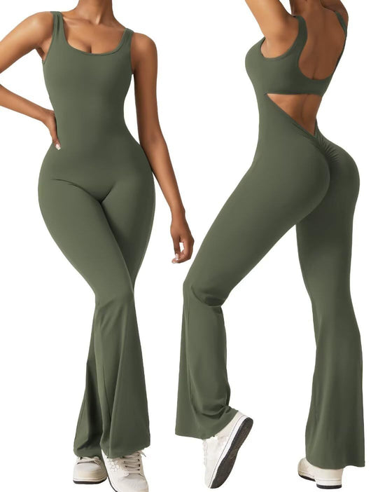 Damen Sportlicher Jumpsuit mit angeschnittenem Schnitt und trendy Cut-Outs R&B