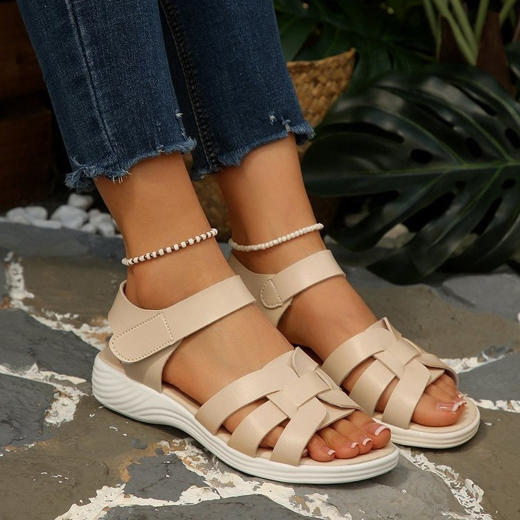 Damen Sommerliche Riemensandalen mit elegantem Flecht-Design R&B