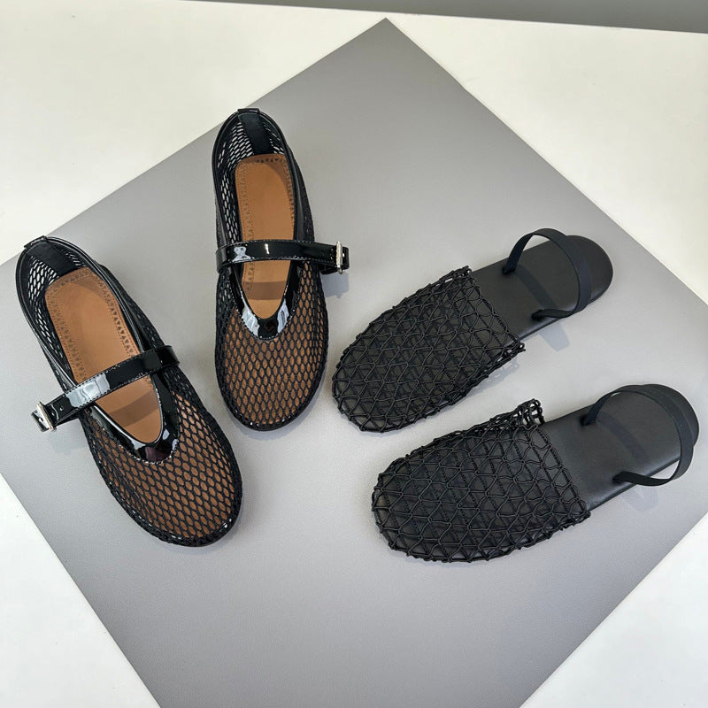 Damen Atmungsaktive Ballerinas mit Vintage-Design