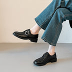 Damen elegante Schnürschuhe mit modischem Schnallen-Detail R&B