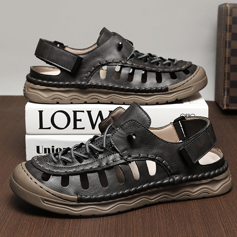 Damen Sportliche Sandalen mit perforierten Designelementen und verstellbarem Riemen R&B