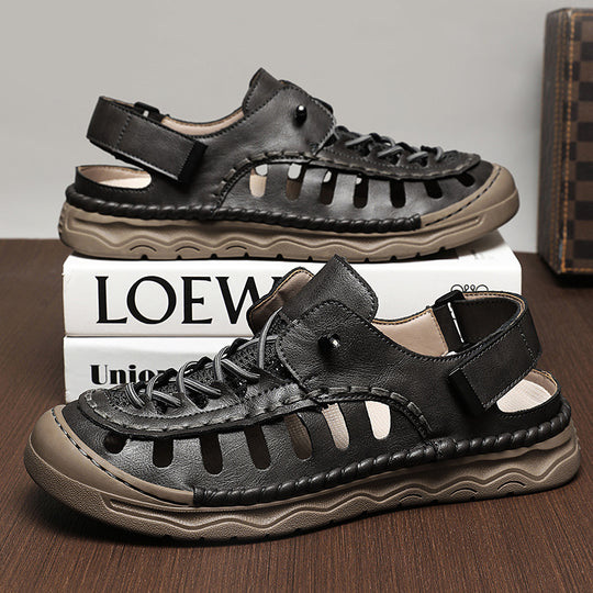 Damen Sportliche Sandalen mit perforierten Designelementen und verstellbarem Riemen R&B