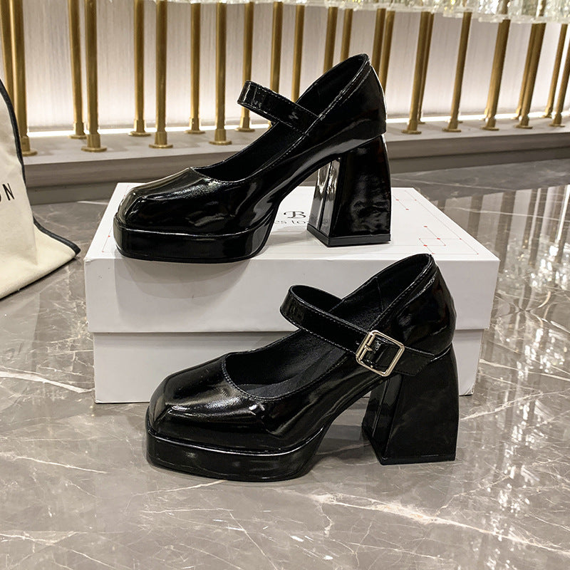 Damen elegante Plateau-Pumps mit Perlen-Detail R&B