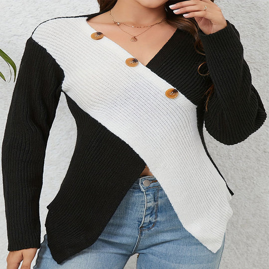 Damen modischer Strickpullover R&B