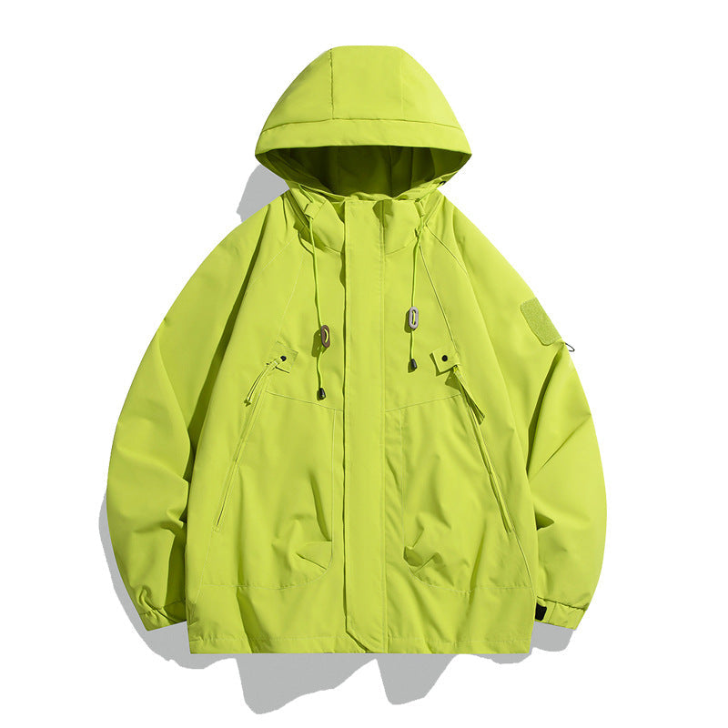 Damen lässige Outdoor-Jacke mit verstellbarem Kapuzensystem und funktionalen Taschen