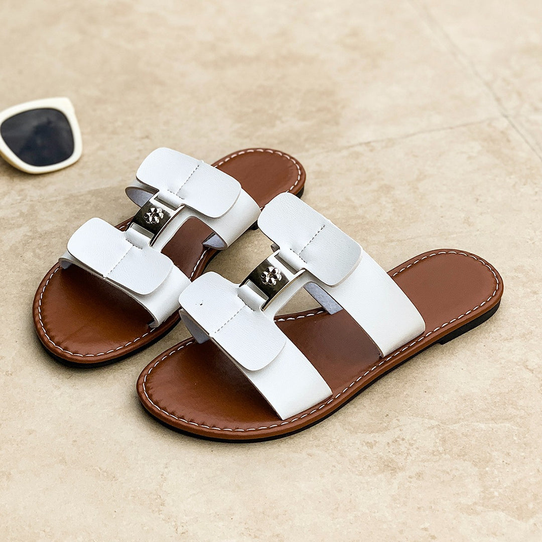 Damen modische Slides mit verstellbaren Riemen R&B