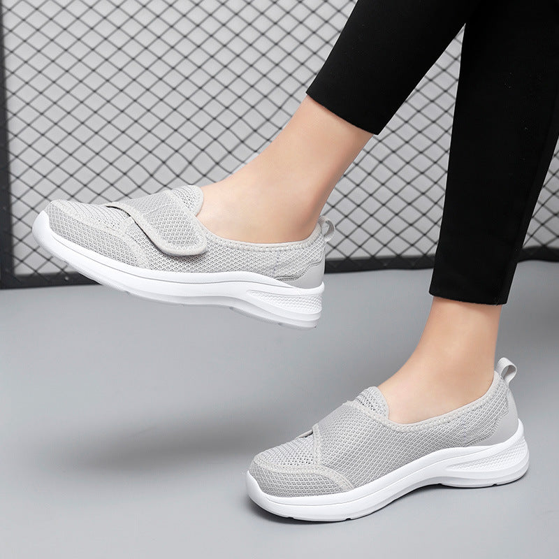 Damen Atmungsaktive Slip-On Sneakers mit praktischem Klettverschluss R&B