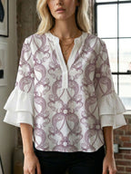 Damen Bluse mit wunderschönen floralem Design