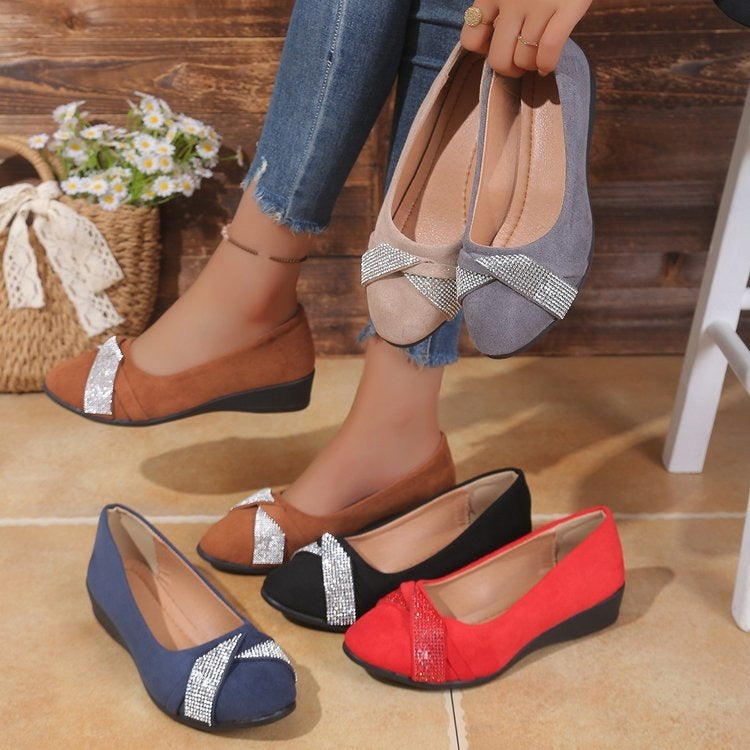 Damen Komfortable und stilvolle Ballerinas mit dekorativem Schleifendetail R&B