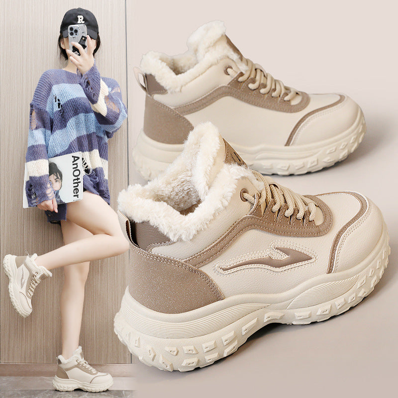 Damen Hohe Sneakers mit kuscheligem Innenfutter und rutschfester Sohle R&B