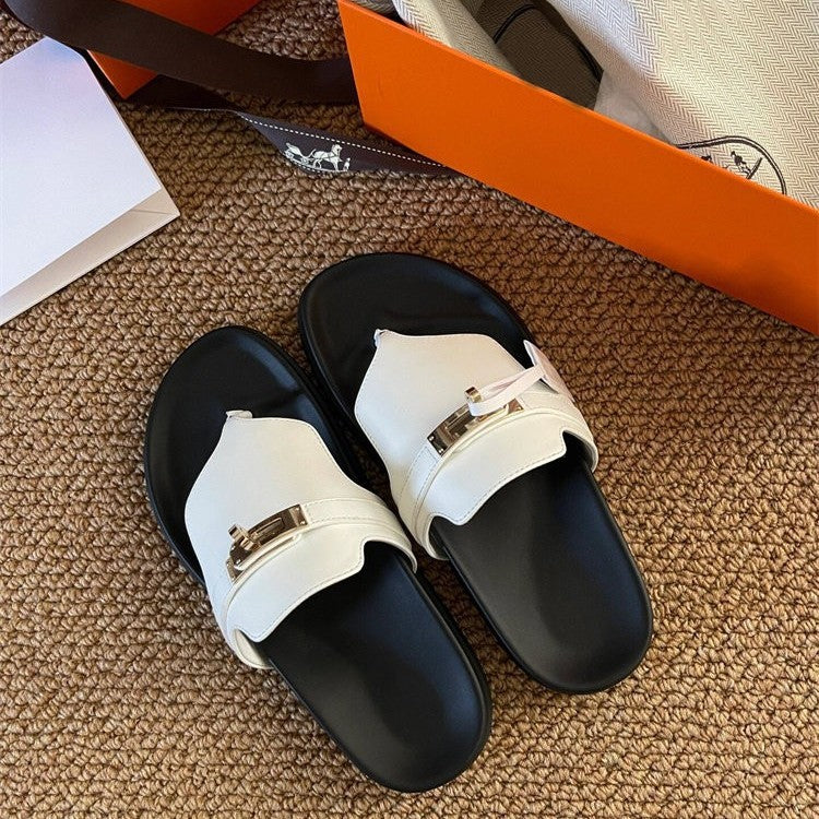 Damen elegante Zehentrenner-Sandalen mit luxuriösem Riemendesign und Komfortfußbett R&B