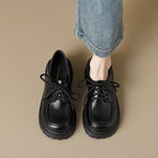 Damen elegante Schnürschuhe mit robustem Plateau