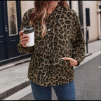 Damen Fleecejacke im trendigen Leopardenmuster R&B