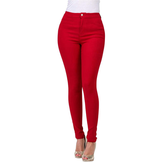 Damen Hoch geschnittene Skinny Jeans mit elastischem Stretch R&B