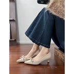 Damen spitze Ballerinas mit elegantem Schleifendetail R&B