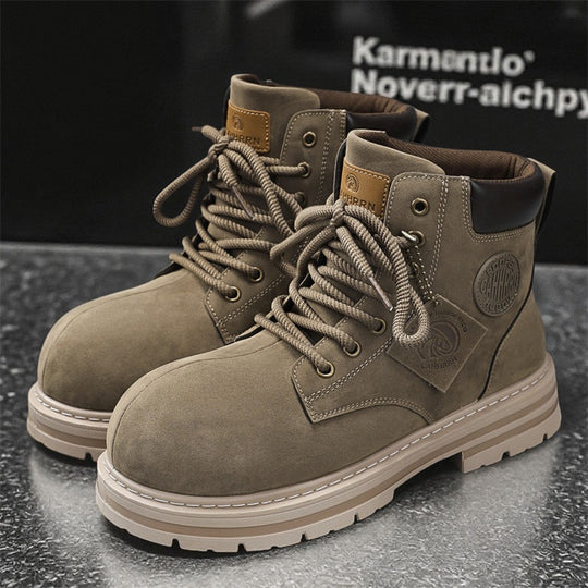 Damen robuste Schnürboots aus hochwertigem Wildleder R&B
