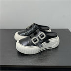 Damen modische Clutch-Sneaker mit dekorativen Strassschnallen R&B