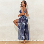 Damen Bikini-Set mit hoch geschnittenem Slip und transparentem Überrock R&B