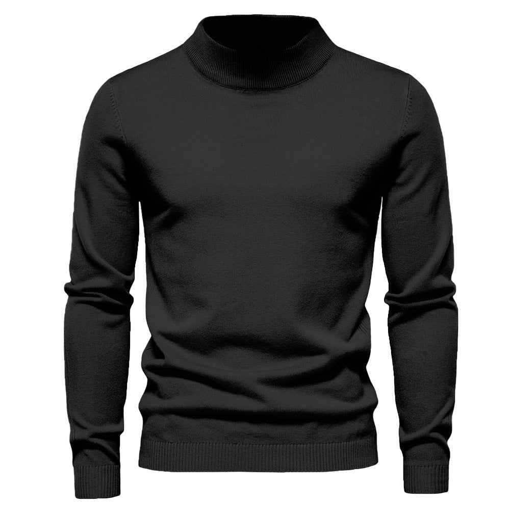 Herren eleganter Rollkragenpullover aus feiner Wolle R&B
