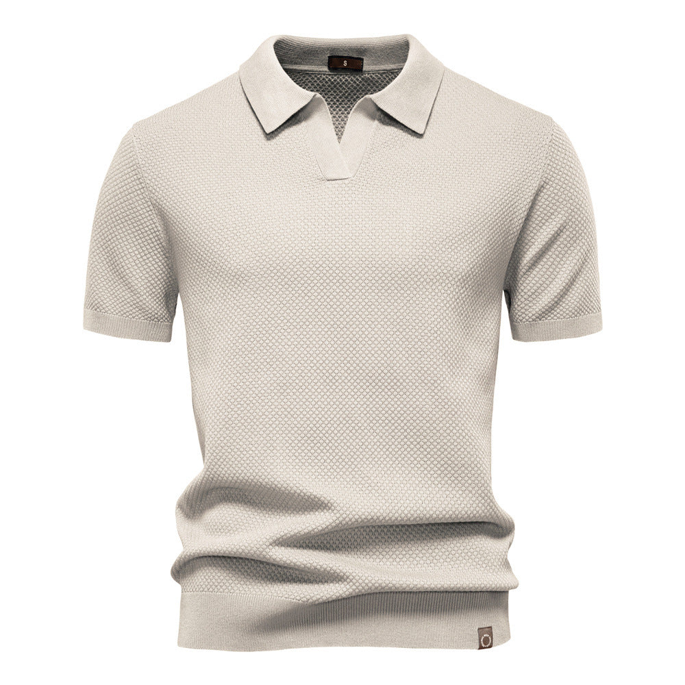 Herren Kurzärmliges Polo-Shirt mit strukturiertem Design R&B