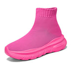 Damen Sneakers mit flexiblem Strickoberteil und rutschfester Sohle
