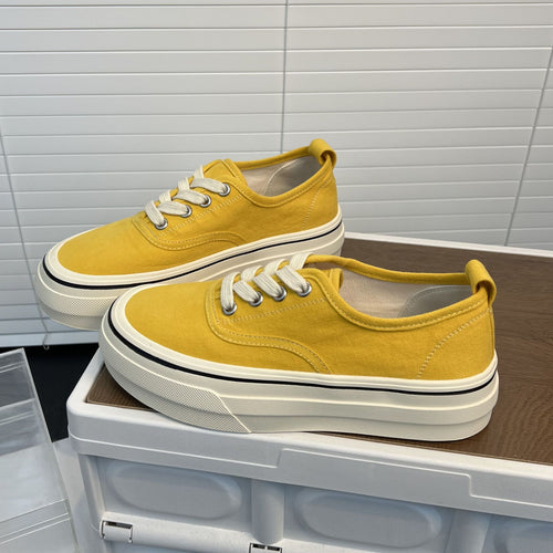 Damen Sneaker mit dicker Sohle und hochwertigem Canvas-Obermaterial R&B