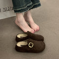 Damen Kuschelige Clogs aus hochwertigem Material mit modischem Schnallenverschluss R&B