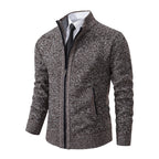 Herren modische Strickjacke mit hohem Kragen und Reißverschluss R&B