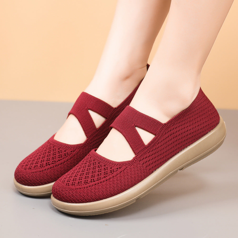 Damen Komfortable Slip-On Schuhe mit elastischen Einsätzen R&B