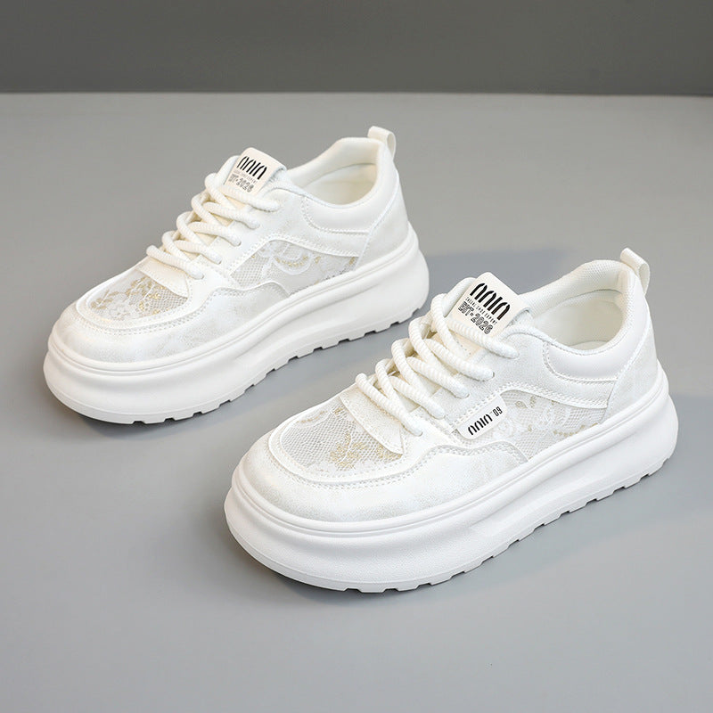 Damen Chunky Sneakers mit luftiger Mesh-Oberfläche und komfortabler Dämpfung R&B