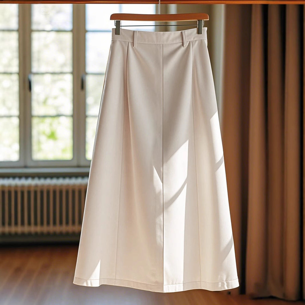 Damen Eleganter Maxirock mit Knopfdetails und hohem Bund R&B