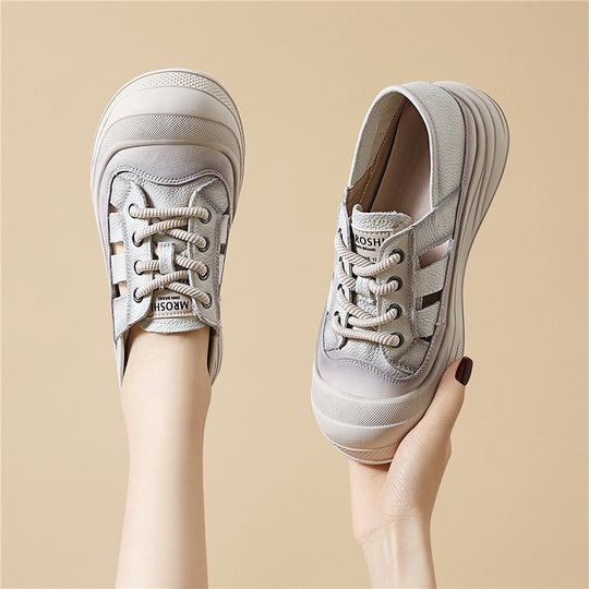 Damen modische Plateausneaker mit atmungsaktivem Obermaterial R&B