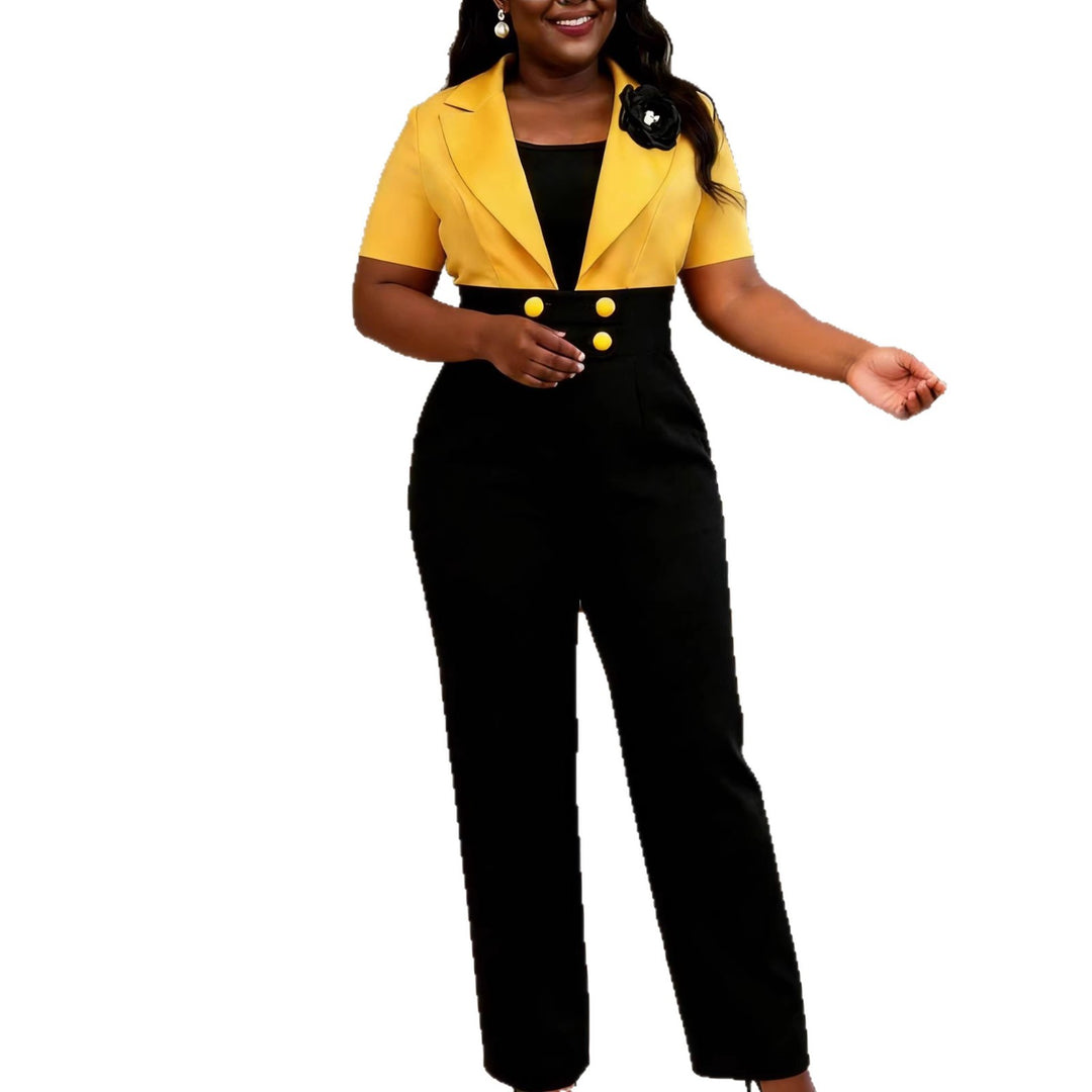 Damen eleganter Jumpsuit mit tailliertem Design und auffälligen Details R&B