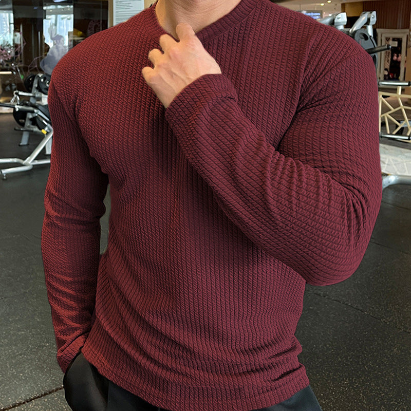 Herren Langarmshirt mit strukturiertem Gewebe R&B