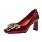 Damen elegante Pumps mit edel verzierter Schuhspitze