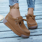 Damen komfortable Sneaker mit weichem Obermaterial und rutschfester Sohle R&B