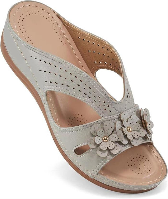 Damen Bequeme Sandalen mit floralem Design und atmungsaktiver Oberflächenstruktur R&B