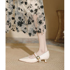 Damen elegante Riemchen-Pumps mit moderner Schnalle