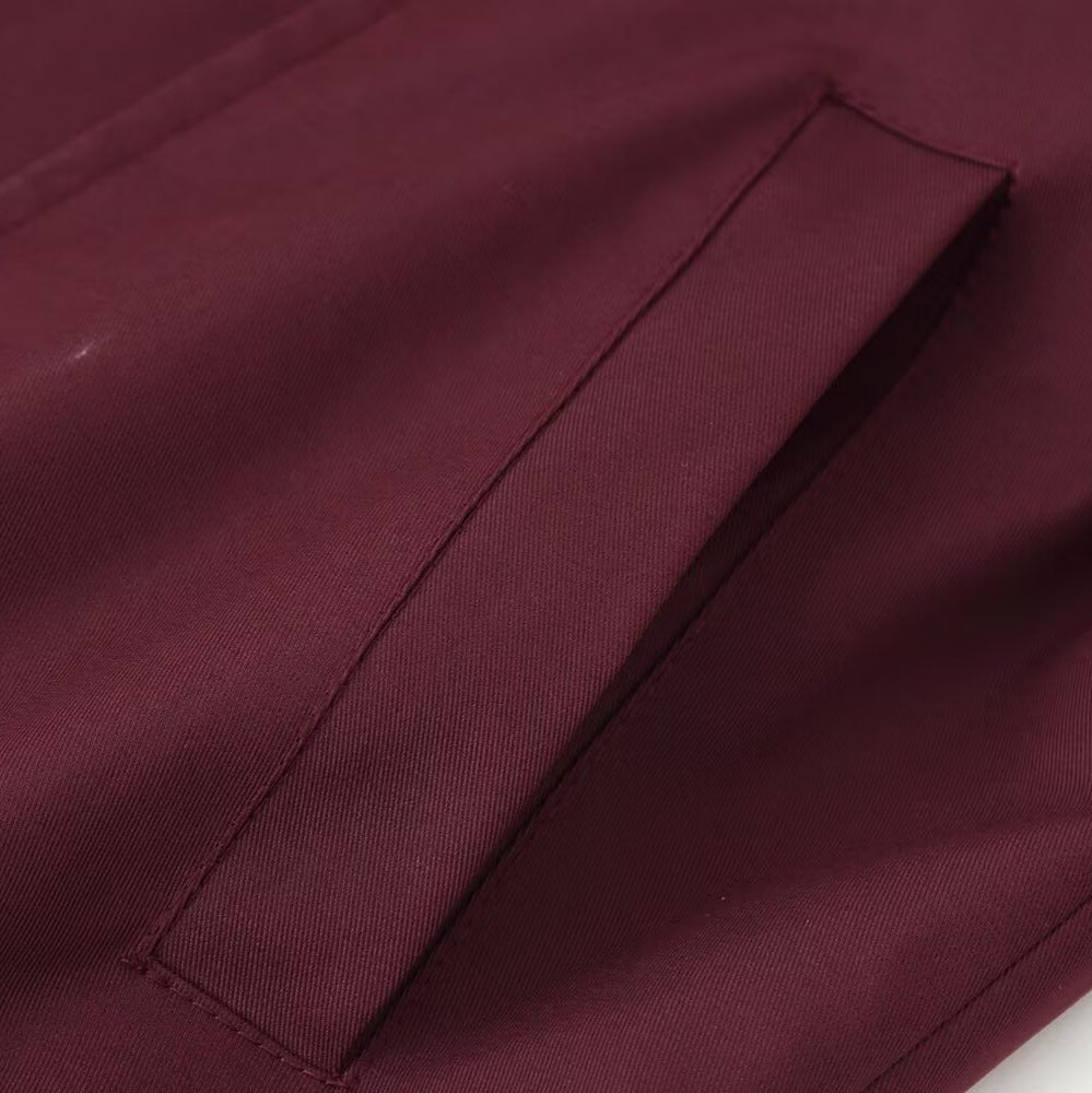 Damen lässige Übergangsjacke mit hohem Kragen und verstellbarem Kordelzug R&B
