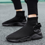 Damen Sockensneaker mit atmungsaktiver Strickoberfläche und rutschfester Sohle R&B