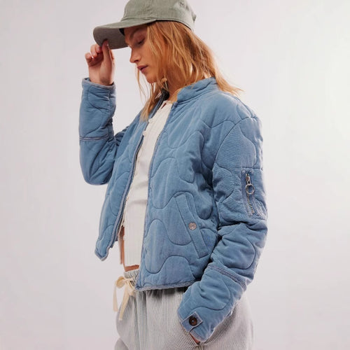 Damen gesteppte Bomberjacke R&B