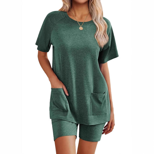 Damen Loungewear-Set mit angenehm weitem Schnitt und praktischen Taschen R&B