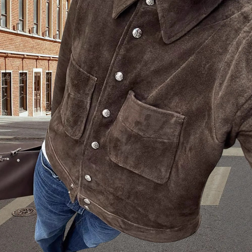 Damen Modische Wildlederjacke mit praktischen Klappentaschen R&B
