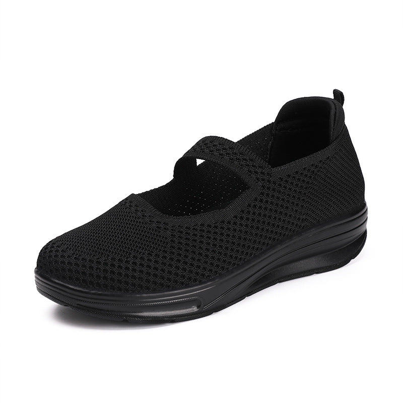 Damen Slip-On Sneakers mit atmungsaktiver Netzstruktur und dämpfender Sohle